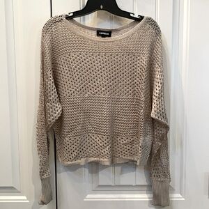 EXPRESS Champagne Tan Cropped Sweater S